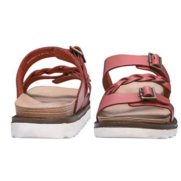 LIBERTYZENO Women Leather Platform Slides Sandals - Picture 3 of 5